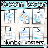 Ocean Theme Classroom Decor Number Posters - Calm Under th