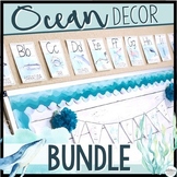 Ocean Theme Classroom Decor Bundle - Watercolor Under the 