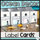 Ocean Theme Classroom Labels Editable - Calm Under the Sea Decor