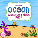 Ocean Theme Classroom Decor (editable)