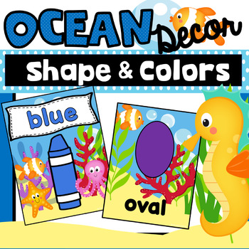 Preview of Ocean Theme Color & Shape Posters