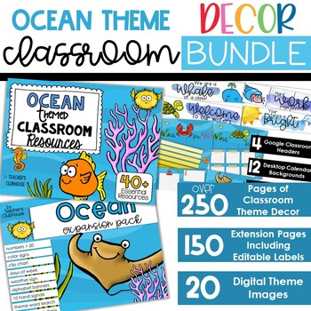 Ocean Theme - Complete Classroom Decor BUNDLE by Teacher's Clubhouse