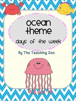Days Of The Week Poster Wall Chart Educational Children Kids Sea Animals Theme 