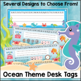 Under the Sea Ocean Theme Classroom Decor Desk Name Tags Editable