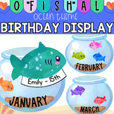 Ocean Theme Fish Birthday Display - EDITABLE