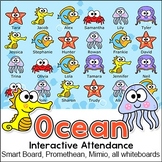 Ocean Theme Smart Board Attendance & Lunch Count for All Interactive Whiteboards