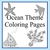 Ocean Theme Mandala and Designs Coloring - 50 Ocean Theme 