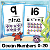 Under the Sea NUMBER POSTERS with Ten Frames 0 to 20 Ocean