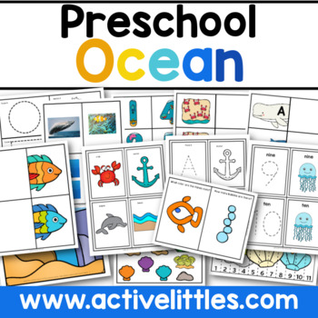 Preview of Ocean Theme Preschool Activities Printable