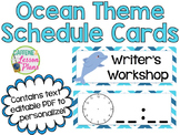 Under the Sea Ocean Theme Schedule Cards- Editable