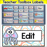 Ocean Theme Teacher Toolbox Labels - Under the Sea Classro