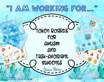 Preview of Ocean Theme Token Board for Autism and Task-Avoidant Students