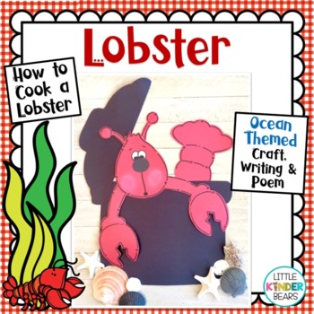 Preview of Ocean Theme Lobster Writing Craft for Summer