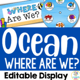 Ocean Theme: "Where Are We?" Editable Door Sign