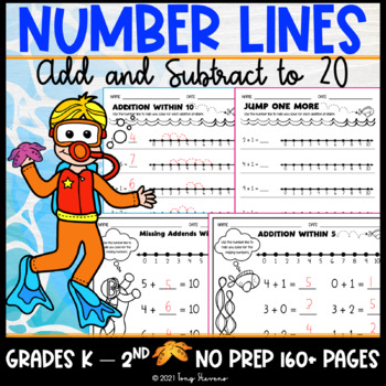 addition and subtraction worksheets number line by miss stevens