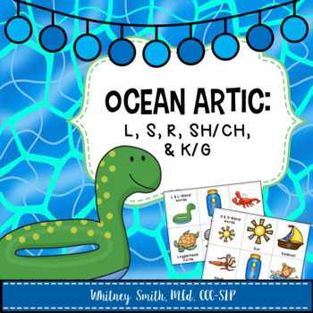 Preview of Ocean Themed Articulation Cards for Speech Therapy