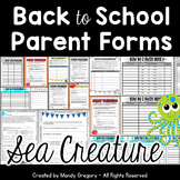 Ocean Themed Back to School Forms