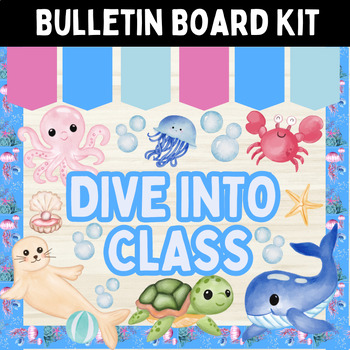 Preview of Ocean Bulletin Board Kit Under the Sea Bundle with Ocean Letters and Sea Border