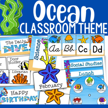 Ocean Classroom Decor Bundle Worksheets Teaching Resources Tpt