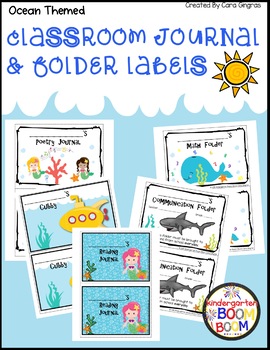 classroom labels ocean themed by kindergarten boom boom cara gingras