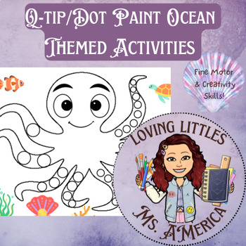 Ocean Dot Paint Worksheets for Speech Therapy FREEBIE