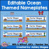 Ocean Themed Editable Name plates / Desk Plates / Name Tags
