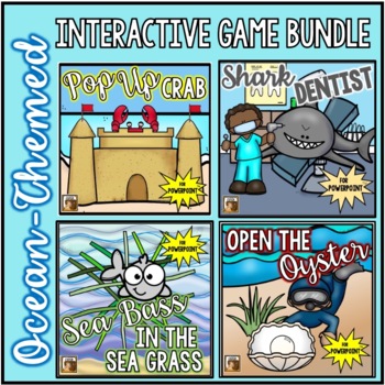 Preview of Ocean-Themed Interactive Game Bundle for PowerPoint