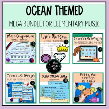 Preview of Ocean Themed Mega Bundle for Elementary Music
