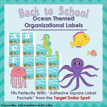 Ocean Themed Organizational Labels - Target by from September to Mrs May