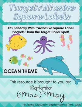 ocean themed organizational labels target by from september to mrs may