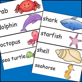 Aquatic Animals Picture Chart
