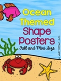 Ocean Themed Shape Posters 2D and 3D Full Size and Mini