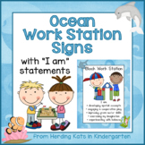 Ocean Themed Work Station Signs