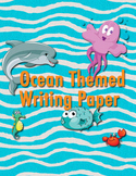 Ocean Themed Writing Paper lots of Sea Creatures! 1 in.