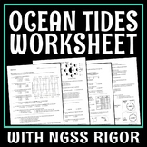 Ocean Tides Worksheet Standardized Test Practice NGSS ESS1-2