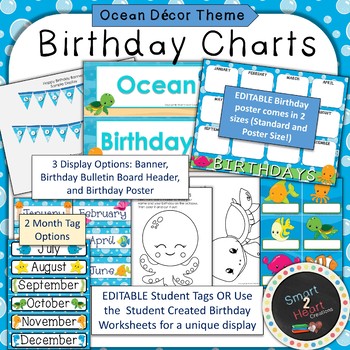 Under The Sea Birthday Chart