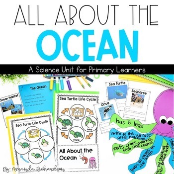 Preview of Ocean Unit: Ocean Animals Research Project, Ocean Animal Craft, Ocean Habitat