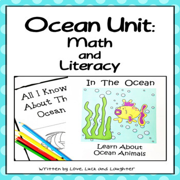 Preview of Ocean Unit: Math and Literacy for Kindergarten