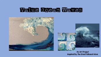 Preview of Ocean Wave Art Project (Study of Value)