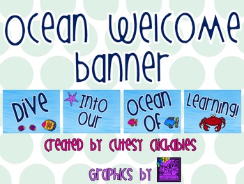 Preview of Ocean Welcome Banner {Dive Into Our Ocean of Learning}