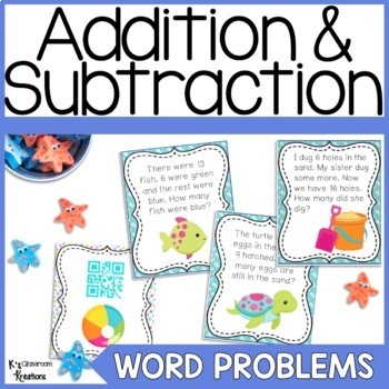 Preview of Ocean Addition and Subtraction Word Problems