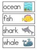 Ocean Word Wall Vocabulary Cards