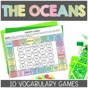 Preview of Ocean Words Vocabulary Science Games