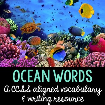 Preview of Ocean Words in English and Spanish