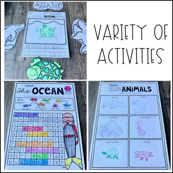 Ocean Worksheets and Printables Distance Learning by Kindergarten Rocks