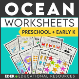 Ocean Worksheets for Preschool | Ocean-theme Worksheets for Pre-K