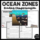 Ocean Zones Reading Comprehension Worksheet