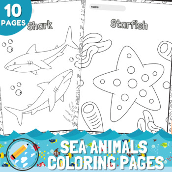 Ocean Animals Coloring Book For Kids Ages 2-4: Color And Learn & Explore  The Sea Animals!: Giant Sea Creatures Coloring Pages, Fun Sea Life Animals   Marine Life! (kids Coloring Books Ages