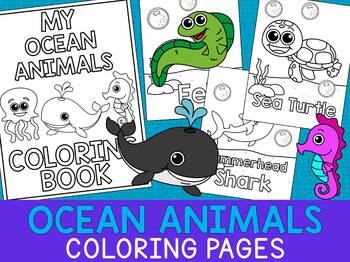 Download Sea Animals Coloring Pages Worksheets Teaching Resources Tpt