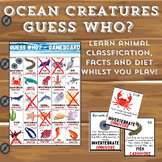 Ocean animals Guess who game - Sea creature activity